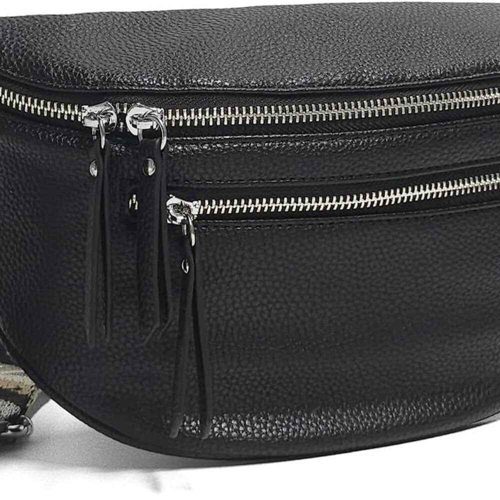 Stylish Leather Fanny Pack Small Sling Bag - Versatile 9.8'' Accessory - Picture 1 of 6